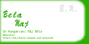 bela maj business card